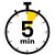 set of stopwatch 5 to 60 minute timer countdown icon design